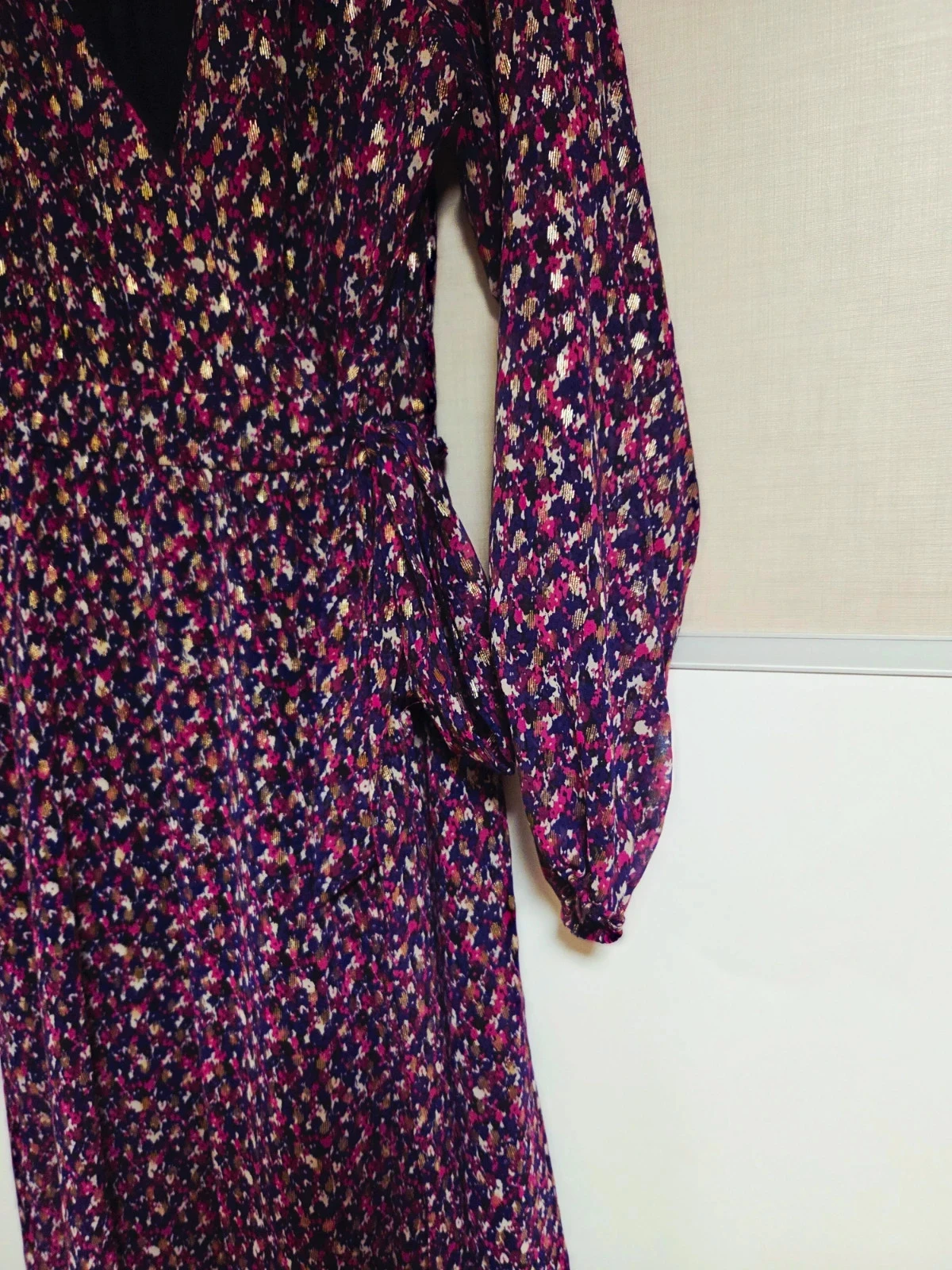 Vestido largo cartera Monoprix T40 – fluido reflejos dorados – excelente estado – photo 3